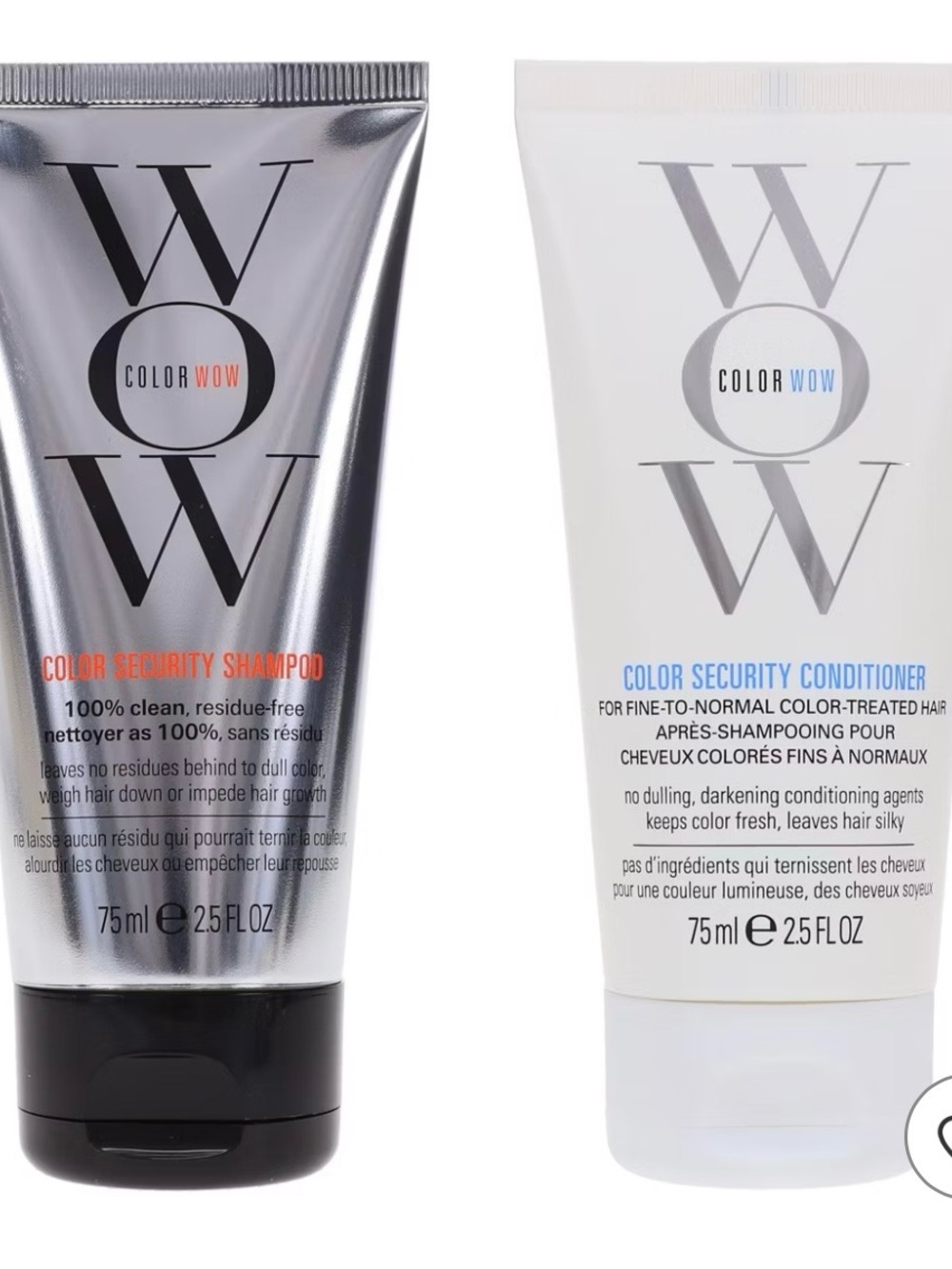 New Color Wow Color Security Shampoo & Conditioner Set